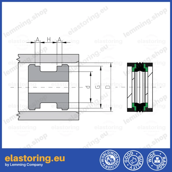 PAKIET TŁOKOWY KGD 145x120x25,4/44,4