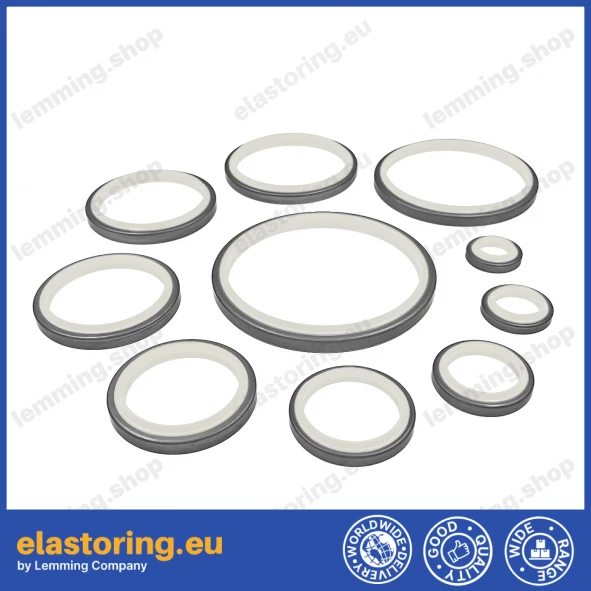 PIERŚCIEŃ ZGARNIAJĄCY K12 160x180x10/14 PU+Stal IVORY