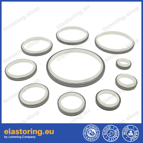 PIERŚCIEŃ ZGARNIAJĄCY K07 80x90x7/10 PU+Stal IVORY