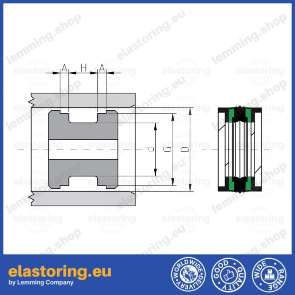 PAKIET TŁOKOWY KGD 60x48x20,5/28,9 PAKIET TŁOKOWY KGD 60x48x20,5/28,9