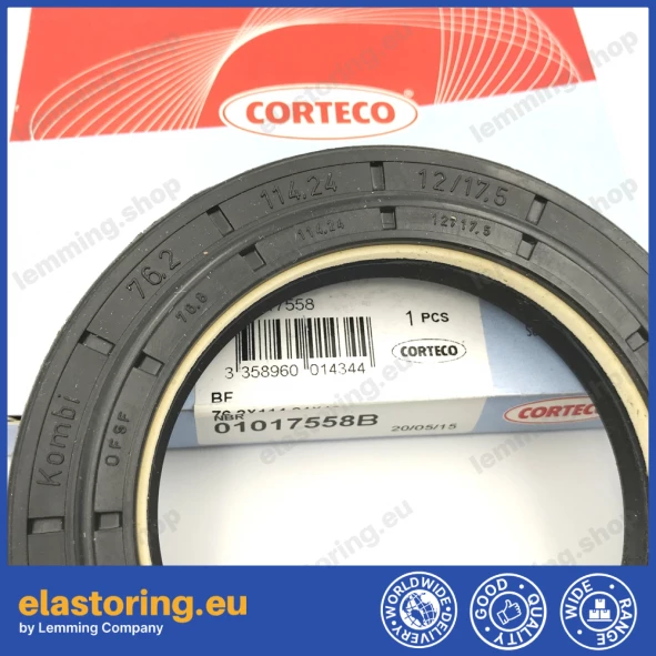 Simmering kasetowy 76,2x114,24x12/17,5 RWDR-KOMBI