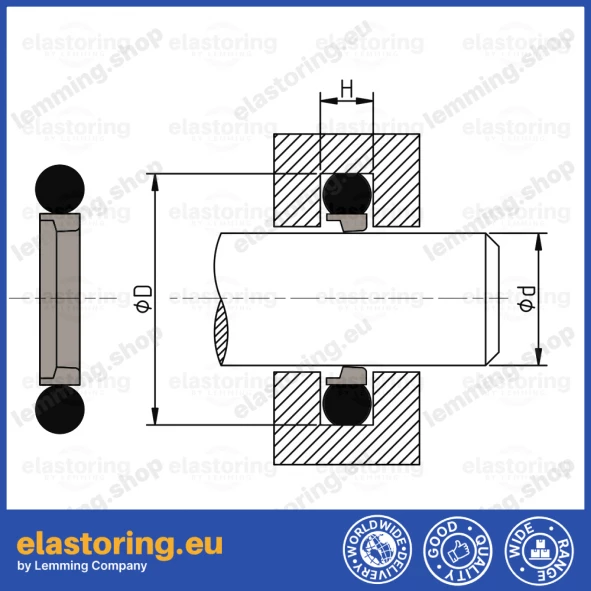PIERŚCIEŃ DŁAWNICOWY K35 4x8,9x2,2 PIERŚCIEŃ DŁAWNICOWY K35 4x8,9x2,2