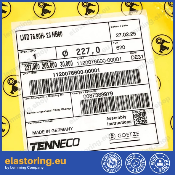 Uszczelnienie slizgowe Goetze 76.90H-23 NB60