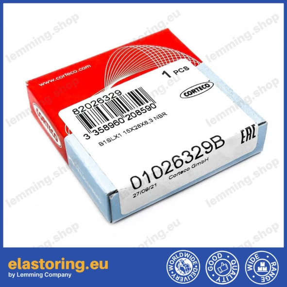 Simmering 15x28x6,3 B1SLX1 NBR Simmering 15x28x6,3 B1SLX1 NBR