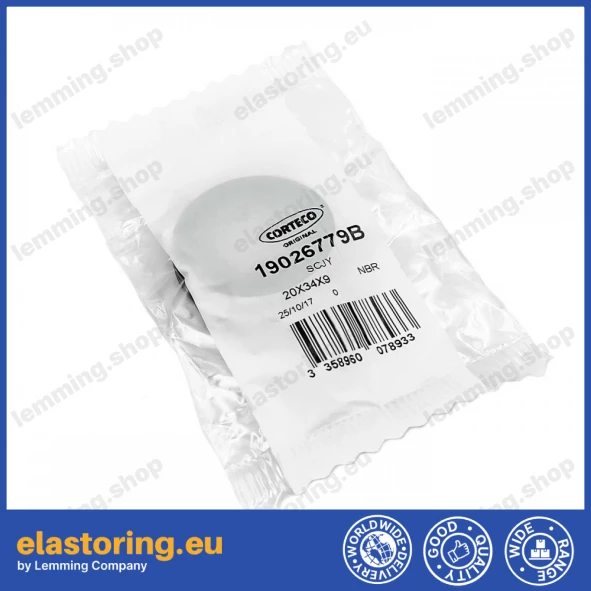 Uszczelnienie wału 20x34x9 SCJY NBR