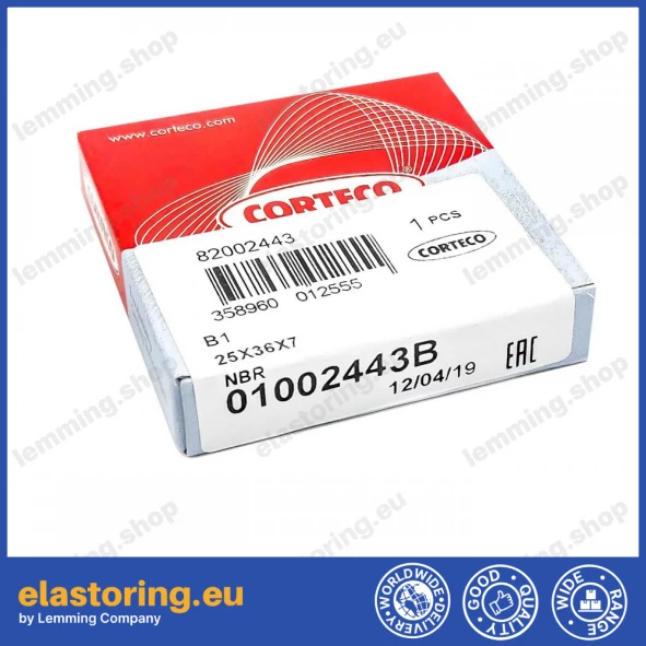 Simmering 25x36x7 B1 NBR