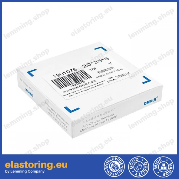 Uszczelnienie wału 20x35x8 TCV FPM