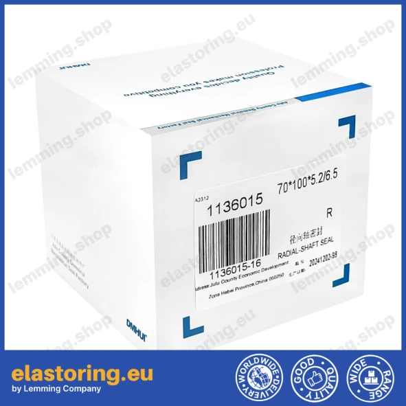 Uszczelnienie wału 70x100x5,2/6,5 TCV NBR