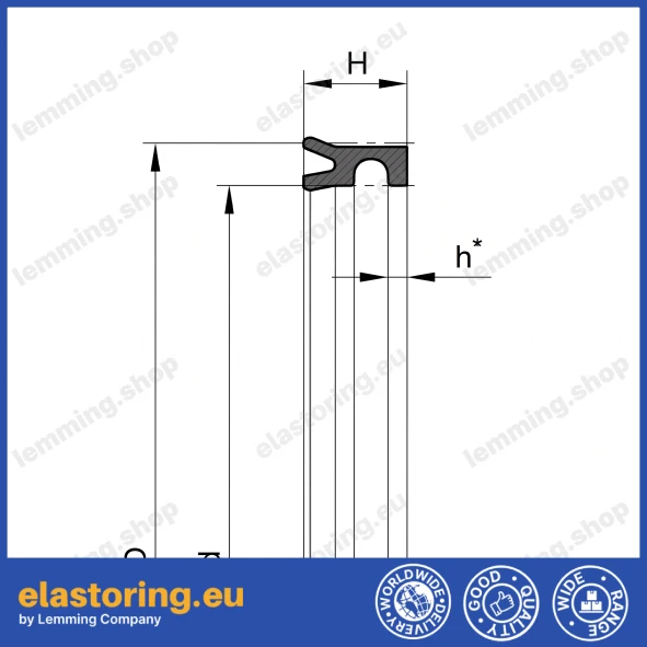Uszczelnienie PS50A-M 56x63x10 NBR